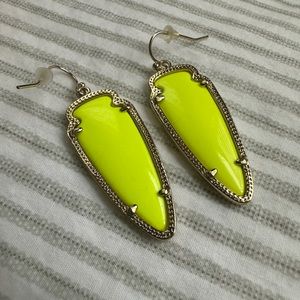 *Sold* Kendra Scott Neon Yellow Earrings